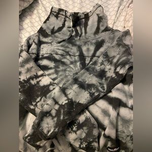 black tie dye simply southern cowl neck hoodie